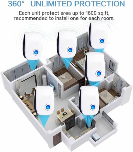 Ultrasonic Pest Repellent Indoor, Pest Control for Rodents, Mosquitoes, Ants, Cockroaches, Rat, Mice, Fleas, Beetles and Other Insects, Non-Toxic, Safe for Humans, Home, Office, Hotel (6 Packs) - Image 6