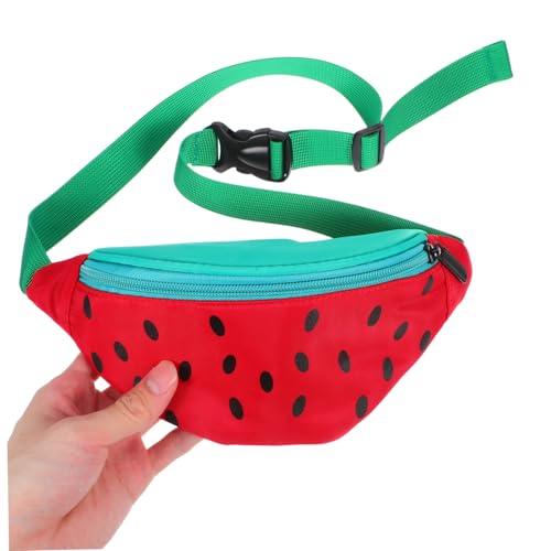 Cute Watermelon Shaped Crossbody Bag for Boy Girl Lightweight Nylon Sling Purse Compact Storage for and Small Essentials Versatile Shoulder Wallet for Adventures4
