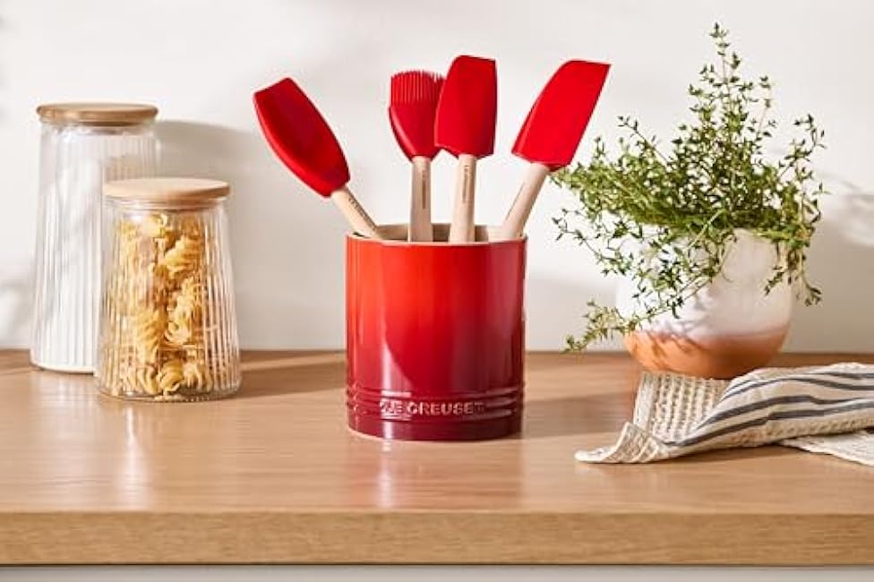 Le Creuset Stoneware Signature Straight Wall Utensil Crock, 1 qt., Sea Salt