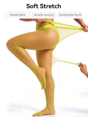 Image of ZINTEDI 2 Pairs Womens Fishnet Stockings High Waist Tights Fishnets Fishnet Tights for Women