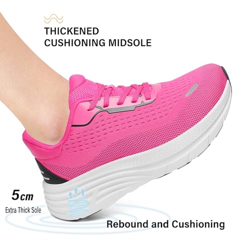 Image of Women's Wide Toe Box Walking Shoes Comfortable Cushioned Tennis Nursing Bunions Shoes Breathable Non Slip Gym Sports Athletic Running Fashion Sneakers