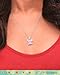Disney Lilo & Stitch Womens Angel Necklace Official License, 16+2 Silver Plated Angel Pendant Necklace