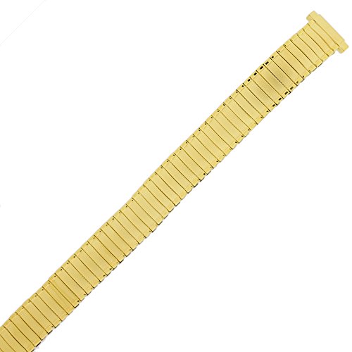Tech Swiss Watch Band Expansion Stretch Strap Ladies Gold Plated fits 12mm to 14mm