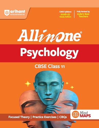Image of Arihant All in One Psychology Class 11 for CBSE Exam 2026-27 | NCERT Based Complete Theory, Practice Exercises, CBQs, A-R, Sample Papers & Mind Maps | Revised Edition as per Syllabus