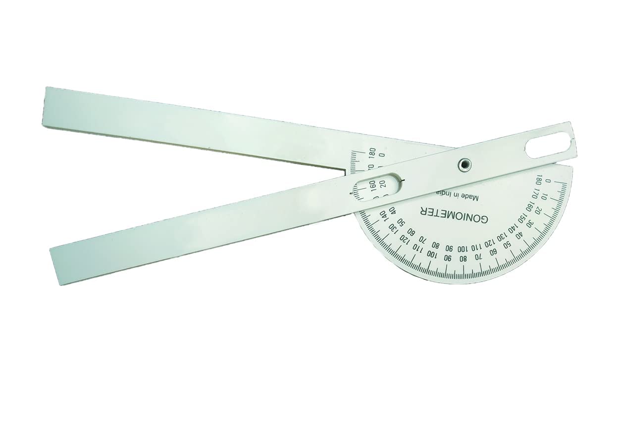 ARINEO Goniometer 180 degree Professional Measurement (Stainless Steel metal) (B09V2DLL8J) Amazon Price History, Amazon Price Tracker