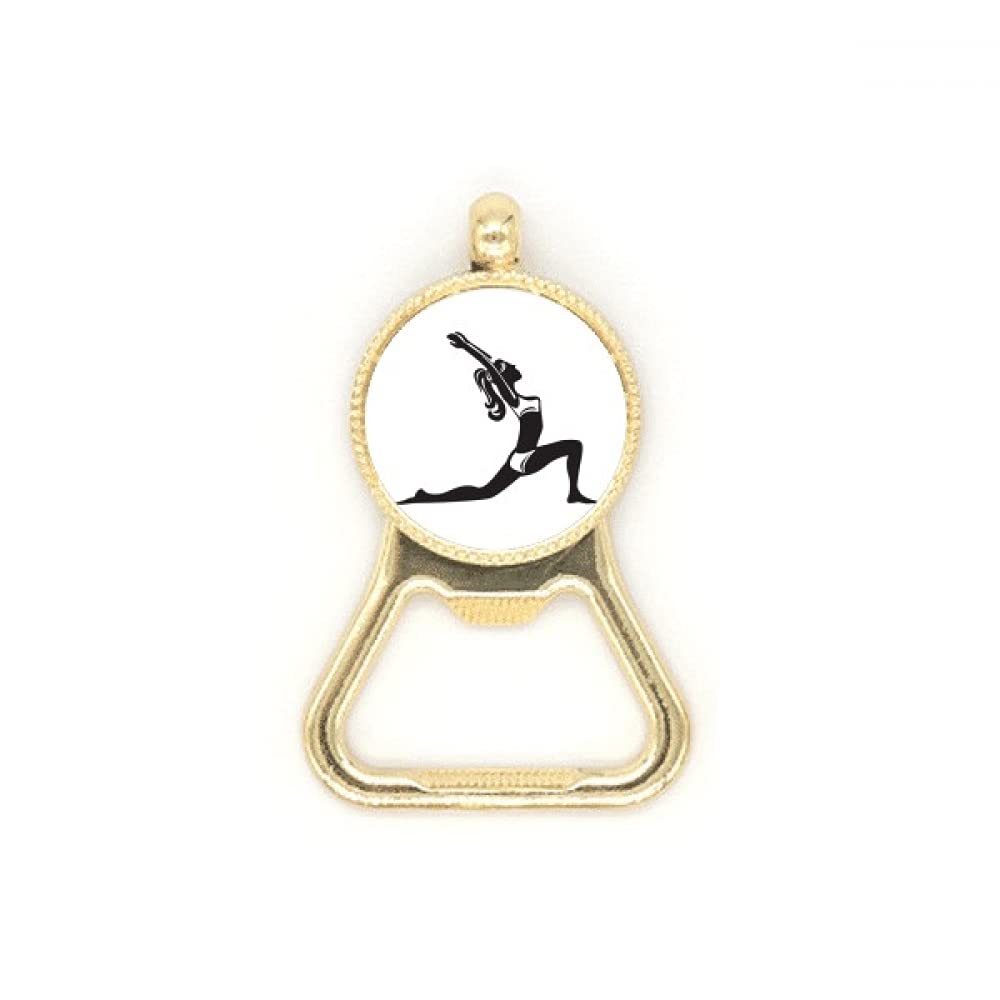 Décapsuleur Yoga Keep Healthy et porte-clés en acier inoxydable pour bouteille