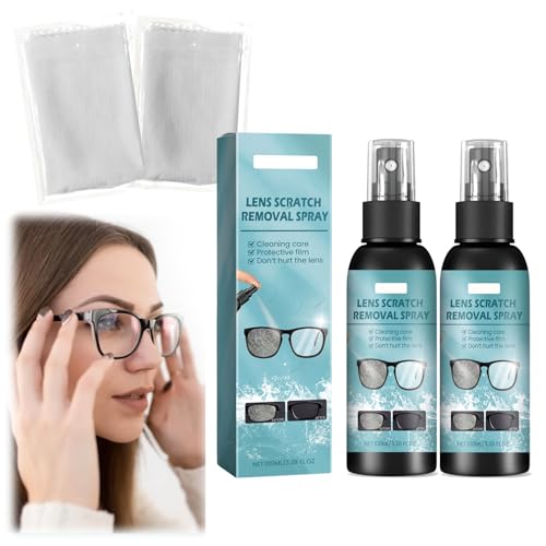 Spray Para Eliminar Rayones De Lentes, Limpiador De Gafas Con Paño De Limpieza, Eliminador De Rayones Para Gafas, Gafas De Sol, Lentes De Cámara, Pantallas