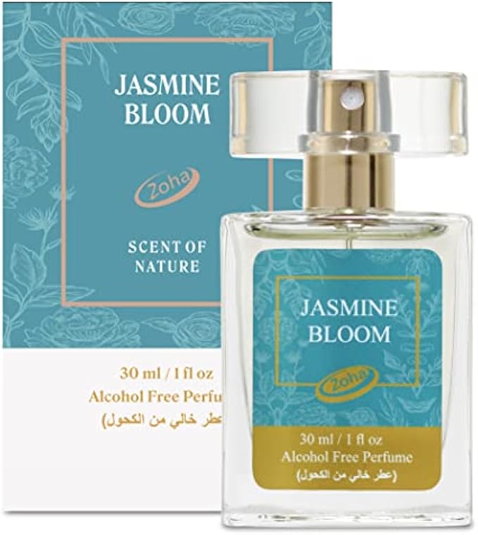 Zoha Jasmine Bloom Perfume for Women and Men | Alcohol Free & Essential Oil Based Perfumes | Vegan & Long Lasting Perfume | Made in USA (30 ml/ 1.0 oz)