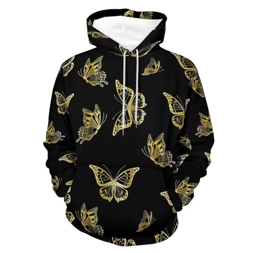 Pull pour homme femme motif papillon d'or pour affirmer votre style