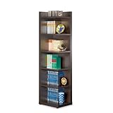 Corner Bookcase with Open Side Cappuccino
