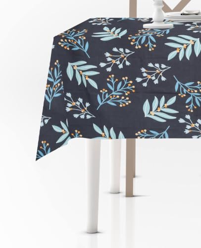 Image of Amazon Brand - Umi Super Soft Brushed Microfiber Cotton Dining Table Cloth, Printed Rectangular 6 Seater Table Cover 60X90(Inches)