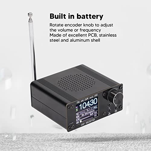 FM AM Receiver 150K to 108MHz Portable Shortwave Receiver with Battery
