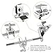 GOGHOST Cowbells Cymbal Clamp, Zinc Alloy Tom Mounts for Drums, Percussion Mounting Bracket for Cowbells, Jam Blocks, Tambourines, Mini Timbales, and Electronic Pads to A Stand (Silver)
