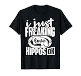 Photo Gallery ippopotamo lovers - maglietta "i just freaking love hippos", simpatica maglietta Photo Gallery ippopotamo lovers - maglietta "i just freaking love hippos", simpatica maglietta