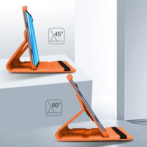 Image of TGK 360 Rotatable Smart Flip Cover for OnePlus Pad Lite 11 inch Tablet Case, Oppo Pad SE 11 inch (Orange)