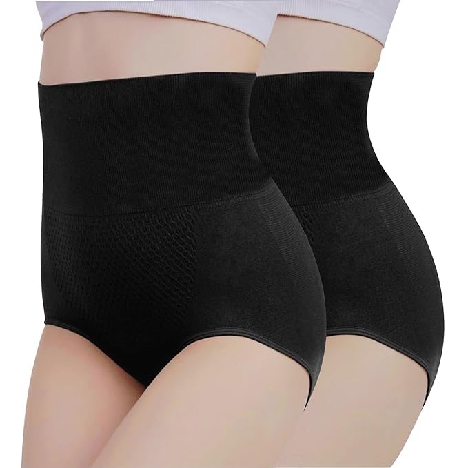 Image of KROYWEN Cotton High Waist Panties Tummy Control Underwear Ladies Briefs Shapewear Double Layer Half Body Shaper Underwear for Women Tummy Control | Body Shaper | Breathable & Comfortable