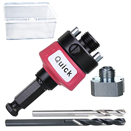 Plg2Supt Hole Saw Quick Change Mandrel 7/16" Shank New Hole Saw Arbor Fit 9/16" To 10" Hole Saw #TOP4