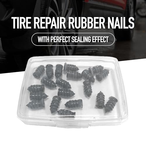 Foto de Airmoto Tornillos de reparación de neumáticos, 10 clavos de reparación de neumáticos sellados de goma, tapones de neumáticos para automóvil, motocicleta, bicicleta y más, kit de reparación de (imagen 9)