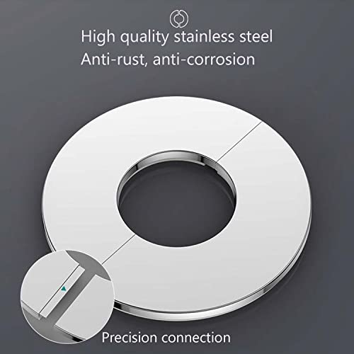 2 Pcs Stainless Steel Wall Split Flange,Self Adhesive Round Split Pipe Flange,Suitable For Various Pipes,Diameter 1.41Inch/36Mm (36Mm) #TOP3