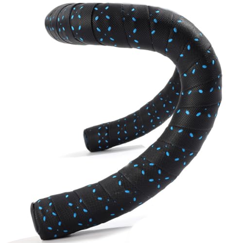 HEROUT �o�[�e�[�v ���[�h�o�C�N EVA+PU�� ����3mm ���]�� �h���b�v�n���h���o�[�e�[�v ���� �Ռ��z�� ����~�� ���K �G���h�L���b�v�t�� ���E�Z�b�g BD-003BL