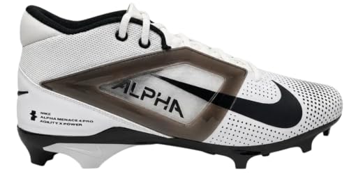 Image of Nike Alpha Menace 4 Elite Football Cleats (FD7036-600, University Red /Team Red /Black /White)
