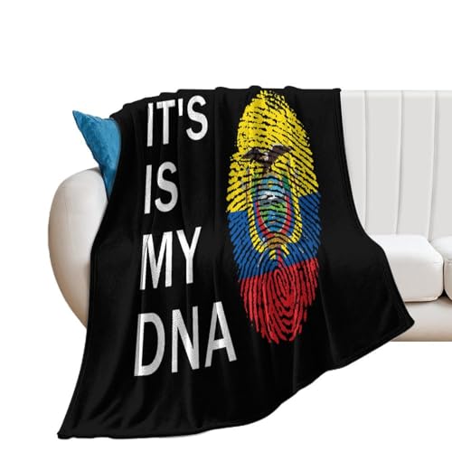 Ecuador It's is My DNA Soft Flannel Blanket Throw Fashion Plush Blankets Lightweight Throws for Couch Bed 40