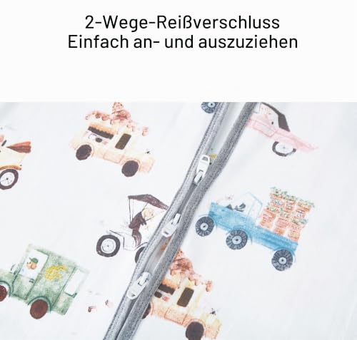 Chilsuessy Baby Sommerschlafsack mit Füßen 0.5 Tog Kleine Kinder Schlafsack mit Beinen Unwattiert 100% Baumwolle Schlafstrampler für Jungen… – Ansicht 5