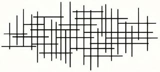 Modern Style Metal Minimalist Geometric Lines Wall Art Creativity Decorations Hanging Sculpture for Living Room Dining Room Bedroom