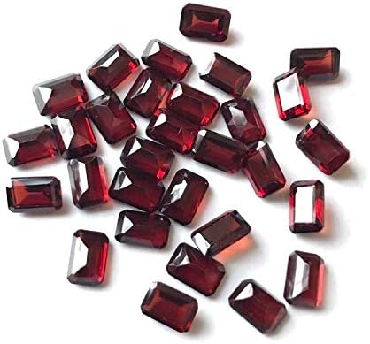 Lot of 100 Pieces Natural Garnet 7X5mm Octagon Shape Faceted Cut Loose Gemstone for Jewelry Making | AAA Quality 7X5mm Octagon Shape Calibrated Size Semi-Precious Gemstone