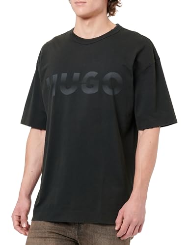 T-shirt HUGO Nenzye homme en coton noir à logo casual