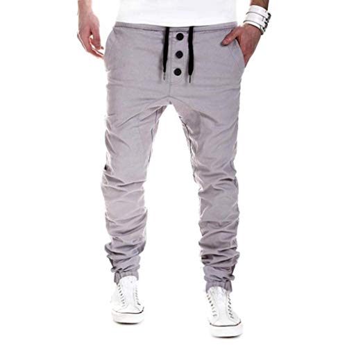Preisvergleich Produktbild Lannister Herren Mode Herbst Hosen Jogginghose Festlich Bekleidung Hose Baumwollmischung Lässiger Jogger Tanzen Sportkleidung Ausgebeult Über Größe Haremshose (Color : Grau, Size : 2XL)