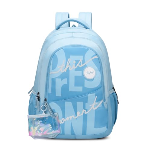 Image of Skybags Glow 37L Casual Backpack for Girls with 3 Compartments & Adjustable Shoulder Strap | Quick Access Front Pocket | Side Pockets | Air Mesh Back Panel | Perfect for School & Travel