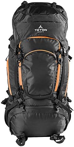 TETON Sports Grand 5500 Ultralight Plus Backpack; Lightweight Hiking Backpack for Camping, Hunting, Travel, and Outdoor Sports , Black, 34" x 15" x 17"