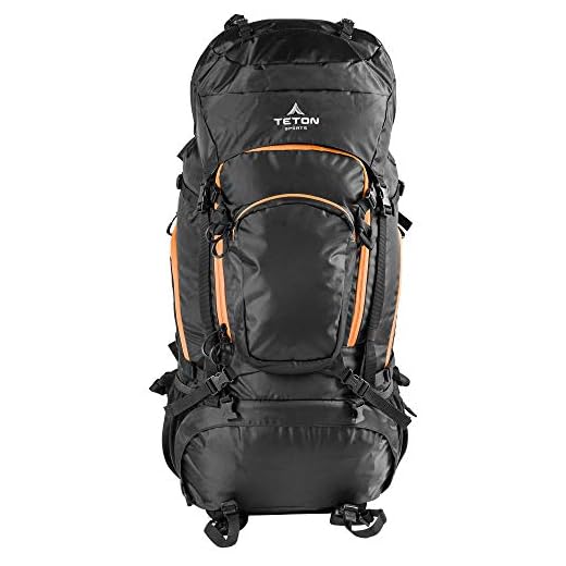 TETON Sports Grand 5500 Ultralight Plus Backpack; Lightweight Hiking Backpack for Camping, Hunting, Travel, and Outdoor Sports , Black, 34" x 15" x 17"
