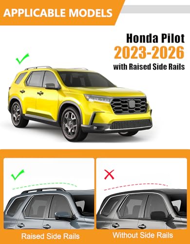 Image of KINGGERI 300lbs Roof Rack Cross Bars Compatible with Honda Pilot 2023-2026 Sport TrailSport Touring Elite .Aluminum Roof Rails Crossbars Rooftop Cargo Carrier Luggage Rails