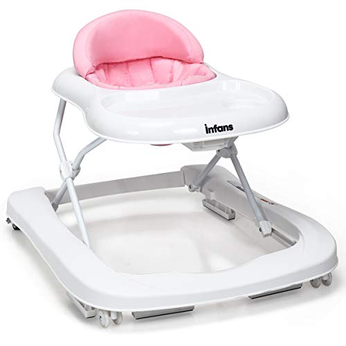 INFANS Foldable Baby Walker for Boys and Girls, 2 in 1 Toddler Walker