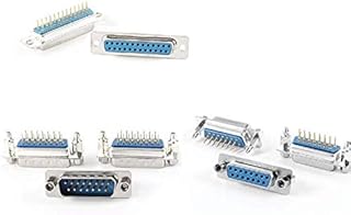 Davitu Electrical Equipments Supplies - DB15 MALE PCB Mount serial port CONNECTOR Solder Type D-Sub CONNECTORS 15pin plug 15p Adapter FOR PCB - (Insert Type: Female Insert)