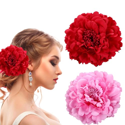 2 piezas tocados de flores para el pelo, horquillas para el pelo con flores, horquillas para el pelo para mujer, elegantes broches de flores, para Boda Fiesta,Pasadores de Pelo para Niña