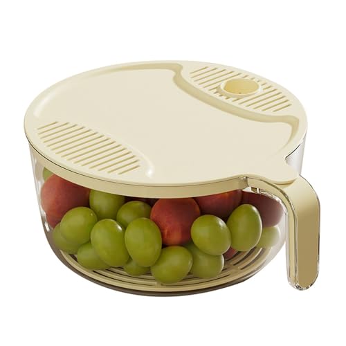 Scodella per Lavare il Riso, Verdura, Frutta, Pasta, Colino da Cucina, Scolapasta da Cucina in Plastica Efficiente, Facile da Usare, di Grande Capacità, per Alimenti Vegetali