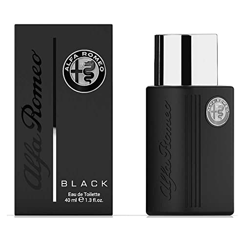 Image of Alfa Romeo BLACK Eau De Toilette (40ml) | Grapefruit, Black Rose, Dark Woodsy Notes | Long Lasting Perfume
