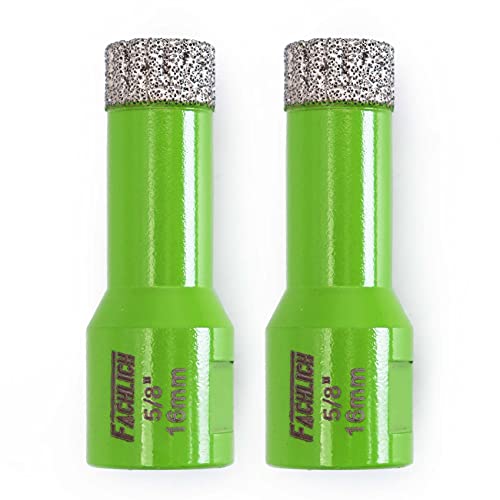 Image of Diamond Core Drill Bit,2pcs 5 /8 inch 16mm Tile Drill Bits Vacuum Brazed Diamond Hole Saw for Porcelain Tile,Granite,Marble,Concrete,Masonry,Brick