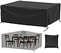 Patio Furniture Covers Waterproof, Outdoor Furniture Covers Rip-proof for Patio Furniture Set Table and Chairs, Windproof UV and Fade Resistant Outdoor Sectional Cover 74"L X 47"W X 28"H