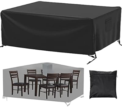 Patio Furniture Covers Waterproof, Outdoor Furniture Covers Rip-proof for Patio Furniture Set Table and Chairs, Windproof UV and Fade Resistant Outdoor Sectional Cover 74"L X 47"W X 28"H
