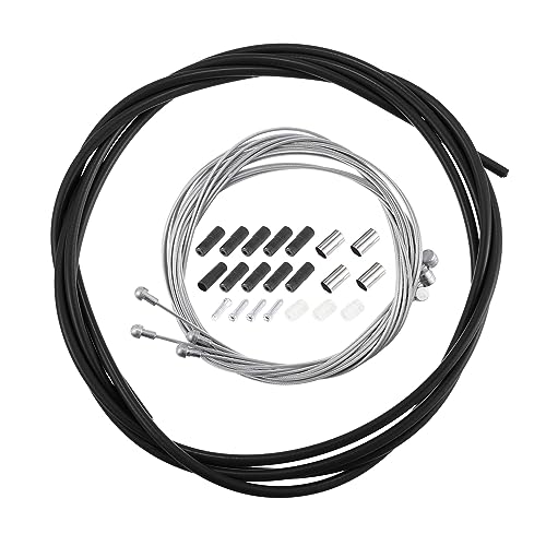 4 PCS Universal Bike Inner Brake Cable Housing Kit for Road/Mountain Bike, Replacing Brake and Shift Cables (Black)