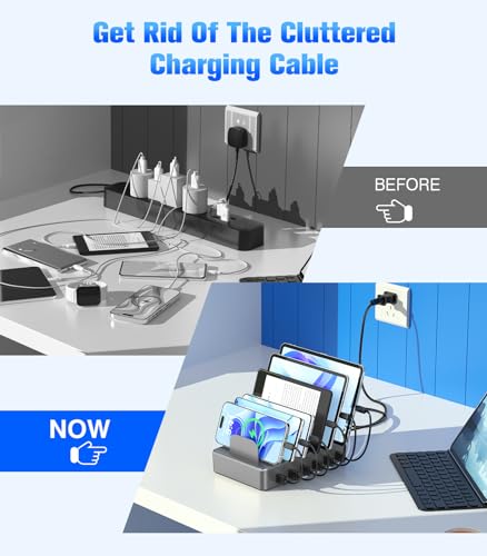 Cargador para múltiples dispositivos de 50W que elimina el desorden de cables en tu escritorio 6