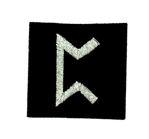 Patch ecusson brode thermocollant viking odin sorcellerie rune alphabet game