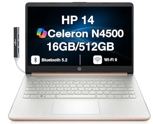 Laptop HP 14'' Celeron N4500 16GB DDR4 512GB SSD Win 11 miniatura 1