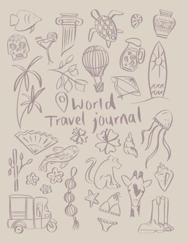 World Travel Journal: Large Beige Cover