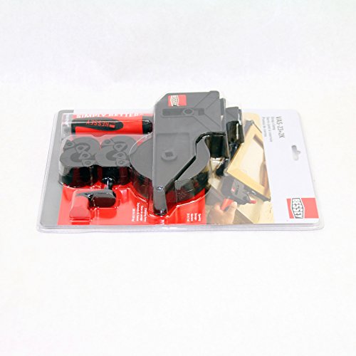 Bessey VAS-23+2K Bandklemme mit variablem Winkel, mit 4 Clips, Schwarz mit rotem Griff, 68 cm