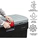 Rubbermaid ActionPacker Lockable Storage Box, 35 Gal, Grey and Black, Outdoor, Industrial, Rugged